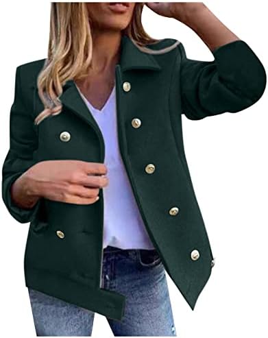 Водмиксиг женски обични јакни зимски основни врвови класично-фит лабава вклопена топла вратоврска јазол маица мека удобна џебови