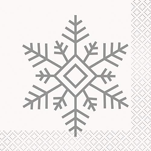 Уникатни 77121 Празнични Снегулки | Салфетки за Пијалоци | 16ct