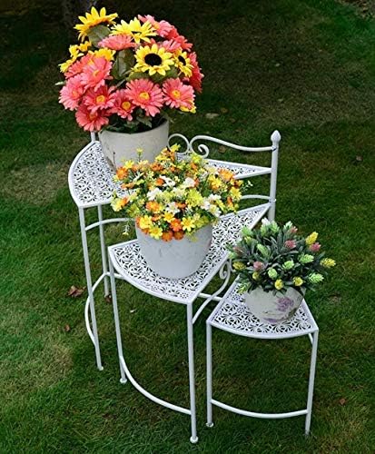 Mkkm растенија стојат повеќе -слој виткаат цветни садови полица/дневна соба агол балкон три - ниво ротирачки цветни лавици/железна цветна