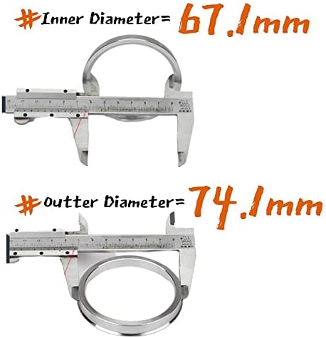 Центрични прстени на laicarvor Hub 74.1 до 67.1 Алуминиумска легура OD = 74.1mm ID = 67.1mm Qty