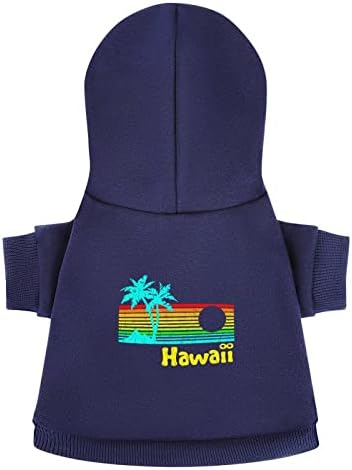80 -тите ретро гроздобер хаваи кучиња дуксери симпатична качулка дуклет миленичиња облека од облека со капа со капа