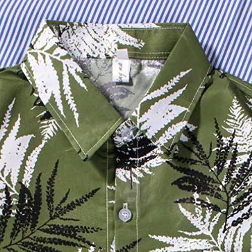 2023 година Нова машка лабава лабава цветна печатена плажа Хавајски краток ракав копче надолу за гроздобер фустан кошула 6 меморија