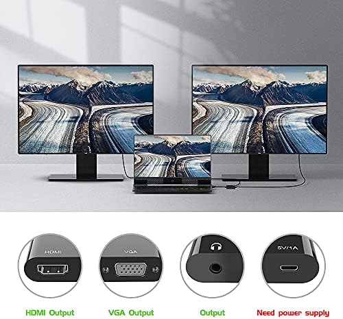 Сив зајак HDMI до VGA HDMI, 1080p HDMI до VGA HDMI адаптер со аудио поддршка. За компјутер, работна површина, компјутер, монитор, проектор, HDTV, Chromebook, Xbox и повеќе, потребно е потребно