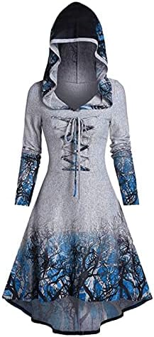 Rmxei omeенски мега -јакна јакна готска облека женски фустан Ноќта на вештерките карневалска косплеј забава гроздобер худи