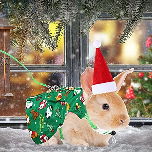 4 парчиња мало животно Божиќна костум Божиќна заморчиња со свињи со санта капа облека за зајаци костумски свињи костуми Божиќни