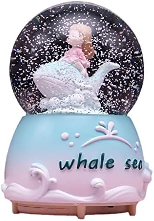 LMMDDP Dream Dolphin Crystal Ball Girl Girl Додаток Роденденски подарок може да ја ротира лебдечката музичка кутија за октава кутија