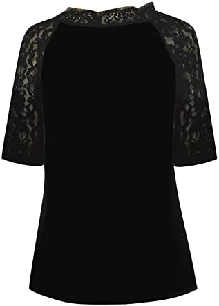Delarsy Trendy кратка ракав чипка V вратот Бранч мрежа термичка дебела плус големина блуза за блуза за женски кошула есен зимски жени 27