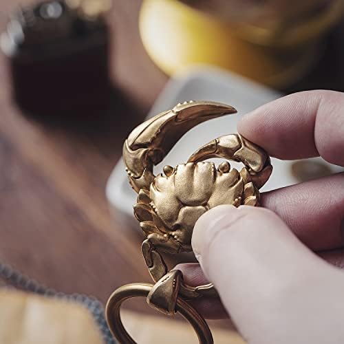 Coppertist.wu Crab Checechain Snap Spring Spring Rings Brass Braple Release Clip со клучен прстен