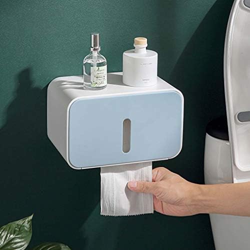 Слободен Стои Контејнери За Складирање Тоалетна Хартија Диспензерот-Ѕид Монтирани, Без Дупчење Водоотпорен Држач За Тоалетна