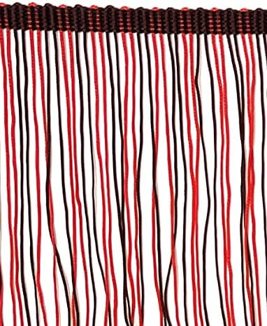 Шие трендови на 5 јарди од 12 долги ланци, разнобојно разнобојно тонон на конец на нишки, црвени и црни и црни