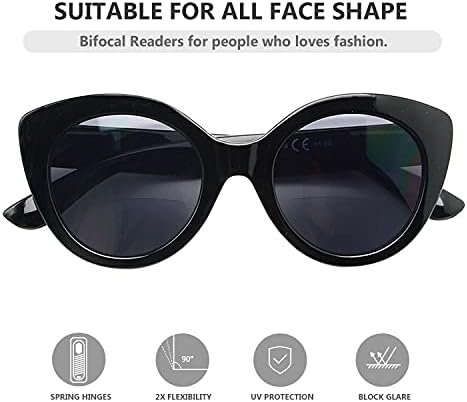 Очила 4-спакувајте Бифокални Очила За Читање За Жени-Овални Тркалезни Бифокални Читатели