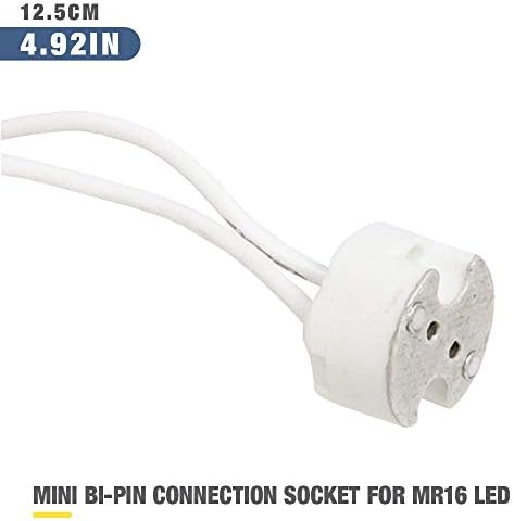 Demasled 5-пакет Mini Bi-Pin Socket LED светло MR11 MR16 Halogen Bulbs Base Lamp GU5.3 G4 GU4 GU5.3 GU6.35 GY6.35 GX5.3 GZ4
