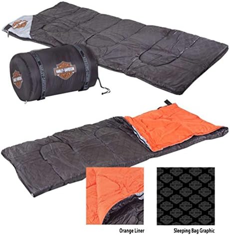 Harley-Davidson Bar & Shield Custom Tog за спиење, црна и портокалова HDL-10016
