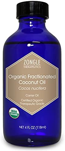 Zongle USDA овластено органско фракционо кокосово масло, кокос нуклера, 4 мл