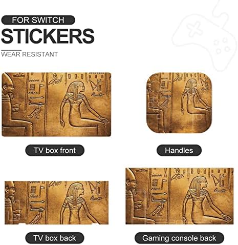 Египетска колекција Египетска налепница за антички уметности Прекрасна шема целосна завиткана заштита на кожата за Nintendo Switch