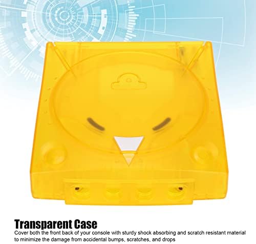 Чиста пластична кутија лесна за отстранување на пластична кутија висока цврстина, жолта гребење заштита целосна заштита за Sega Dreamcast