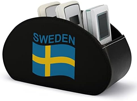Организатор на кутија за складирање на знаме на Шведска ТВ -контрола на ТВ, со 5 оддели за десктоп спална соба