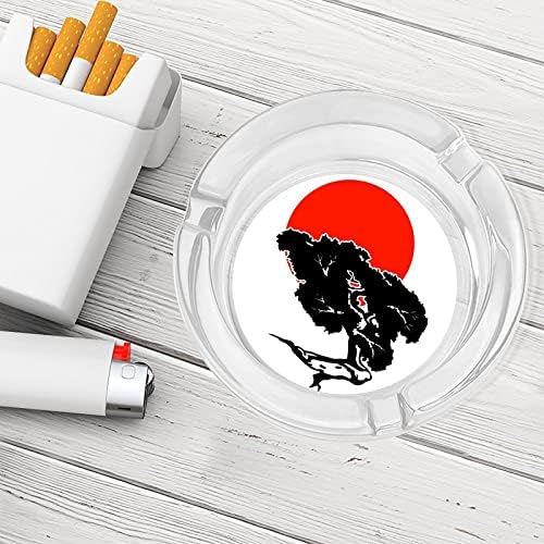 Бонсаи дрво кристално пепелник цигари и цигари држач за фиока за пепел, стакло околу затворен декор на отворено