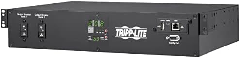 Tripp Lite 5,8kW PDU еднофазен мониторан W/ ATS авто-трансфер прекинувач, 20A, 240V-16 C13, 2 C19 & 1 L6-30R излезни места, двојни влезни приклучоци