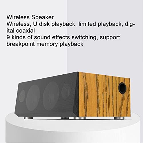 Безжичен звучник за безжичен Bluetooth, 9 звучни ефекти на звук, репродукција на меморија Активен звучник од дрво
