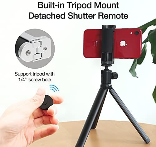 Само мобилен шумски шатрип 2 безбеден држач за рачка за камера Отстранлив Bluetooth далечински управувач/далечински управувач, штанд за зумирање