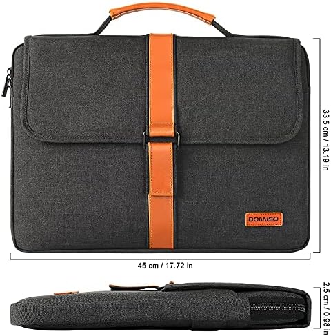 Домизо лаптоп ракав за ракави чанта со велкро компатибилна со 17-17,3 инчи Dell XPS/HP Pavilion/17.3 Gaming Pavilion 17/IdeaPad/Acer/HP