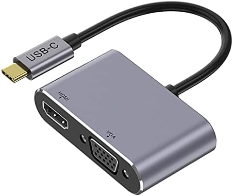 BHVXW USB C VGA адаптер за тетратка Тип Ц до кабел 4K конвертор USB тип Ц VGA Сплитер центар