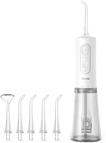 Bitvae C2 безжична вода за стоматолошки Flosser & R2 ротирачки електричен пакет за четки за заби, бела и розова