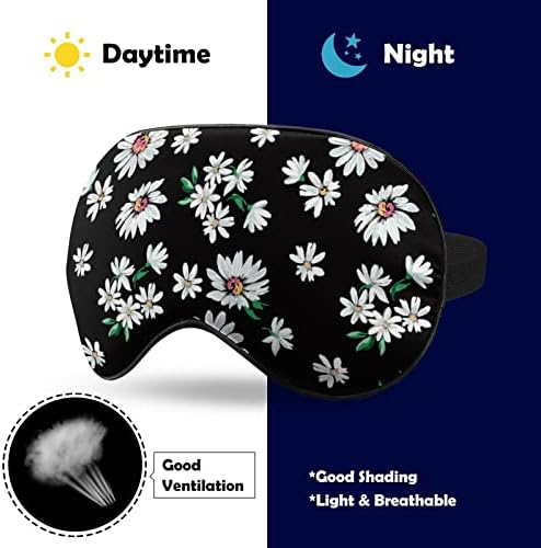 Мала маргаритка за печатење маска за очи за очи за очи за спиење со прилагодлива лента за работа за смена за спиење