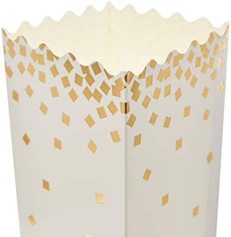 Sparkle и Bash 102 Pack Gold Foil Mini Popcorn кутии за филмови за ноќни партии, 3 дизајни