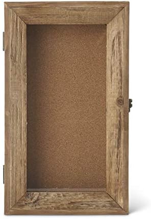 K&K Enteriors 15123a сет од 2 дрвени кутии со сенка со плута, кафеава