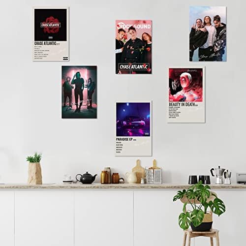 Idfine Chase Atlantic Poster Paradise Beauty In Music Music Album Album Cover Poster Decorative Saftings Rock Band Post Canvas wallидна уметност за дневна соба Дома подарок 6 компјутери Нераспорен 08X12INCH
