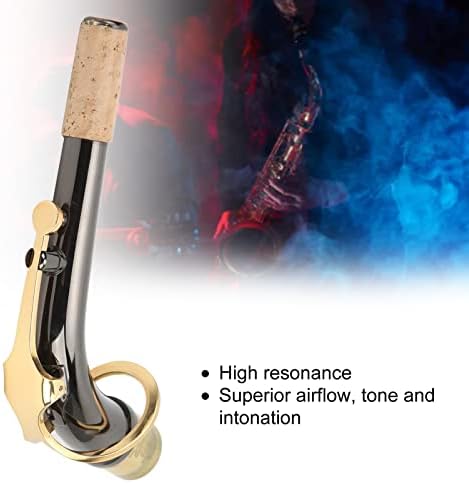 Sax Bend вратот, алто саксофон замена на свиткање на вратот метал плута саксофони додаток црн никел обложен