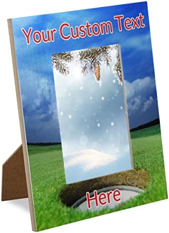 Herdesigns Sport Golf Ball 4x6 Персонализирана рамка за слика Додадете го вашиот сопствен текст за текстуално име голф -плеер