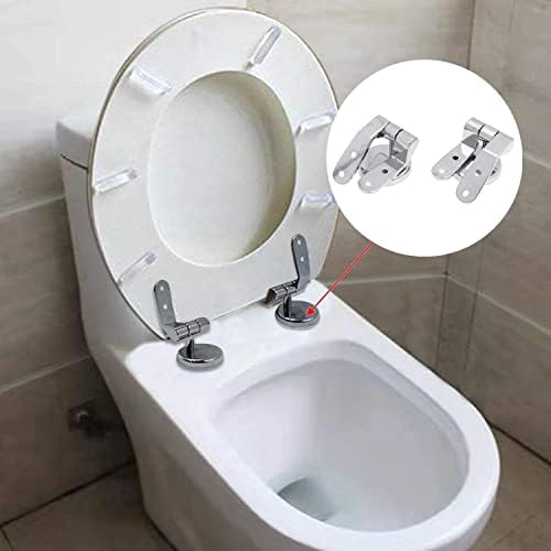 Quluxe тоалетно седишта за замена на делови со фитинзи, 1 пар цинк легура завршени за замена на шарки прилагодливи селки за тоалети со завртки
