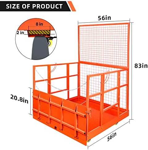 Инвентар за складирање на магацин KFTROCKS CAGE 56 X56, 3200 bs Capital Forklift Cage Cage Working Platform за индустриска конструкција,