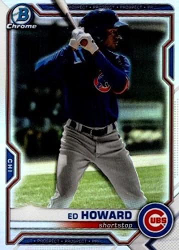 2021 Bowman Chrome Draft Refaftor BDC-198 Ed Howard RC Rackie Chicago Cubs MLB Baseball Trading Card