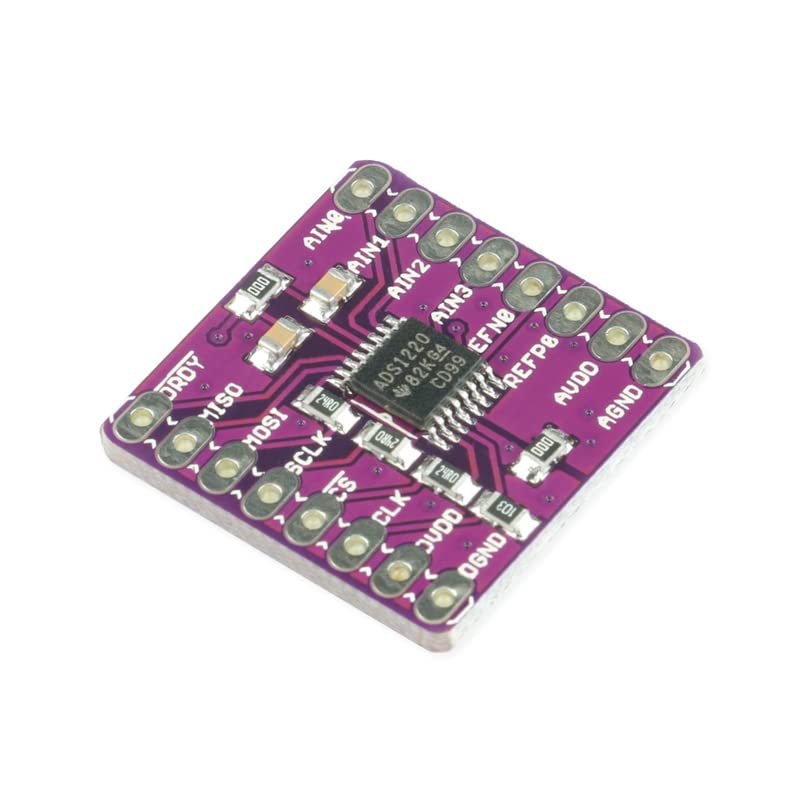 Essесини ADS1220 Аналоген на дигитален конвертор модул 24 бит A/D Модул за сензор за дигитален конвертор со ниска моќност 3V