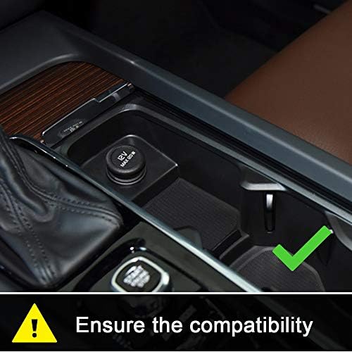 Сигил безжичен полнач за телефонски полнач за автомобили компатибилен со додатоци на Volvo за S60/ S90/ V60/ V90/ XC60/ XC90 Сите