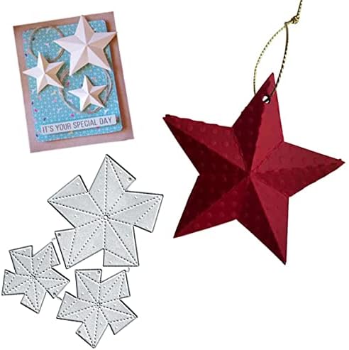 3Д Божиќна starвезда метална умирачка сечење умира, 3Д картички за хартија за Божиќни starвездички сечење умираат исечени матрици за DIY втиснување