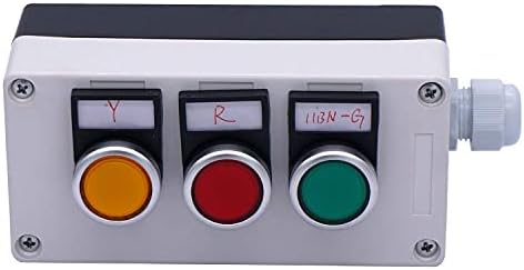 NYCR 22MM 10A 440V 1NO 1NC црвено жолто зелено знак Моментно копче на копчето за прекинувачи на копчето за прекинувачи на копчето за прекинувачи