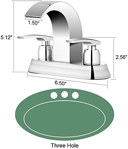 Хауселибе центри за лавална тапа со водопад, палуба монтирање на две рачки месинг мијалник за мијалник за миење садови со топла и ладна