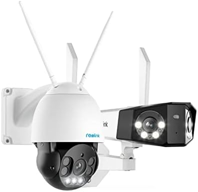 Reolink PTZ камера со автоматско следење, пакет RLC-523WA со двојни леќи, безбедносна камера со ултра широк агол, дуо WiFi
