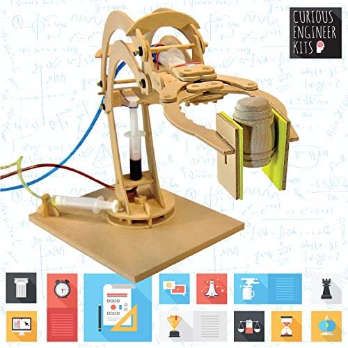Направете работен дрвен роботски комплет за рака | Дознајте за динамиката на флуид | Вклучени факти и лесни упатства | Компленик на