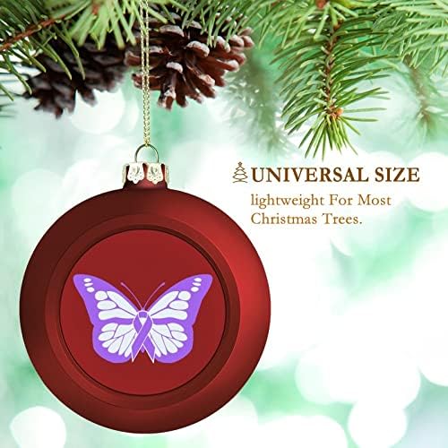 Свесност за Алцхајмерова болест Божиќна топка распрскувајќи ги висечките украси за украси на забави од камин од дрво 1 парчиња