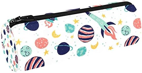 Месечината starsвезди и планети ракети молив случај Студентска канцелариска торбичка торбичка патент пенкало торба шминка козметика