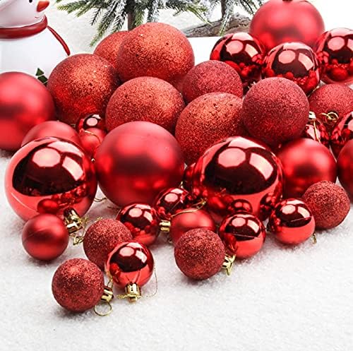 GTRVOOC 48 Божиќни топки за новогодишни украси за новогодишни украси Домашни додатоци Орнаменти Одмор свадбена забава украси, разнишани