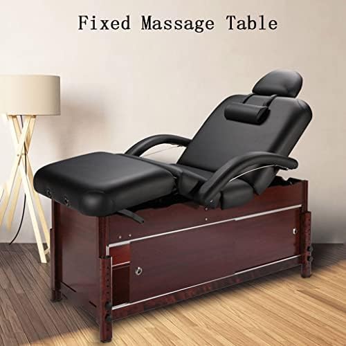ZyHHDP стационарна маса за масажа, кревет за масажа со 7,6 см висока густина сунѓер бука дрво рамка, за масажа за тетоважи