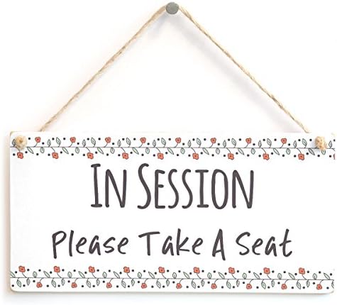 Во сесијата, заземете седиште - Функционално не вознемирувајте ја плакетата на вратата од домашната канцеларија/знакот