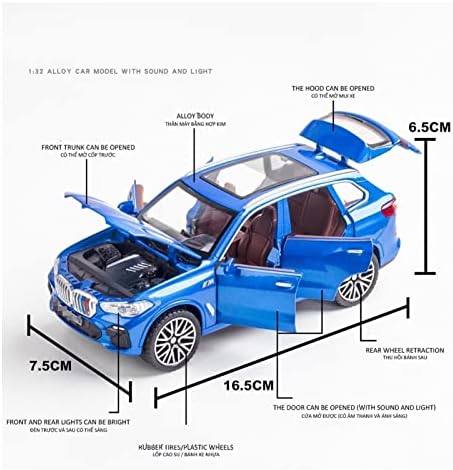 Скала модел на автомобили за X5 метални SUV возила диекаст модел на легура автомобил 1:32 пропорција
